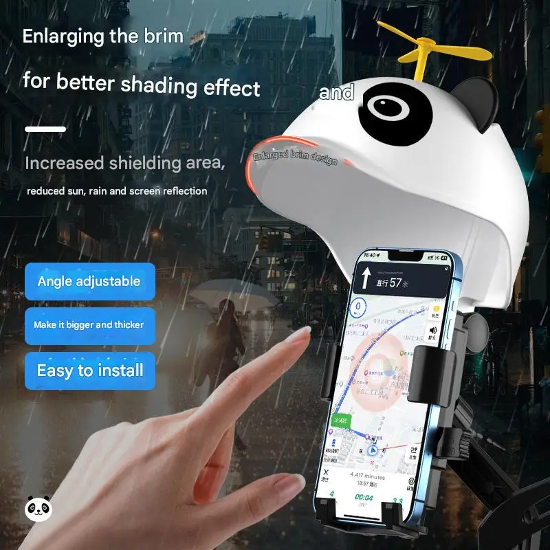 2025 Hot Motorcycle Mobile Phone Holder Sunshade Umbrella Phone Holder Waterproof Helmet Phone Holder