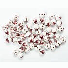 Beads Wood Bead Wood Custom 2021 Handmade Christmas Cute 16Mm Round Wooden Beads White Color Wood Bead