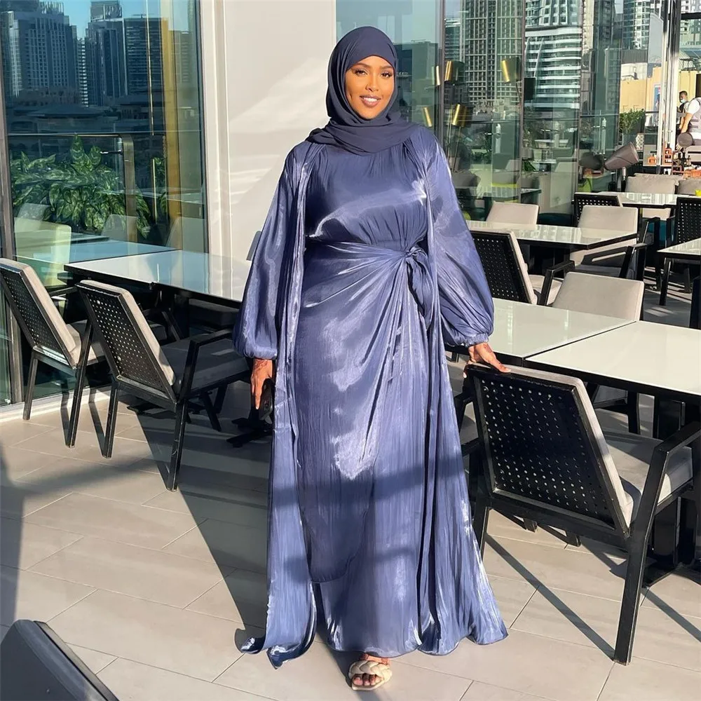 3 Pieces Matching Muslim Sets Eid Abayas For Women Dubai Arab Modest Outfit  Kimono Open Abaya Maxi Dress Wrap Tie Skirt - Buy Abaya Women Muslim  Dress,3pcs Dubai Abaya Wholesale Maxi Dress,3