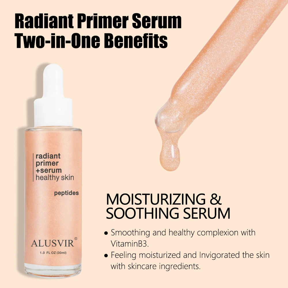 Oem Beauty Smooth Skin Makeup Base Antioxiant Foundation Face Rediant Primer Serum Moisture Lighten Priming Serum Private Label