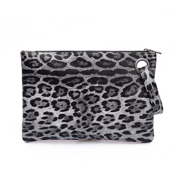 Casual Women Animal Print Clutch Female Fashion Design PU Leather Wallet Messenger Bag Coin Purse Ladies Elegant Handbag