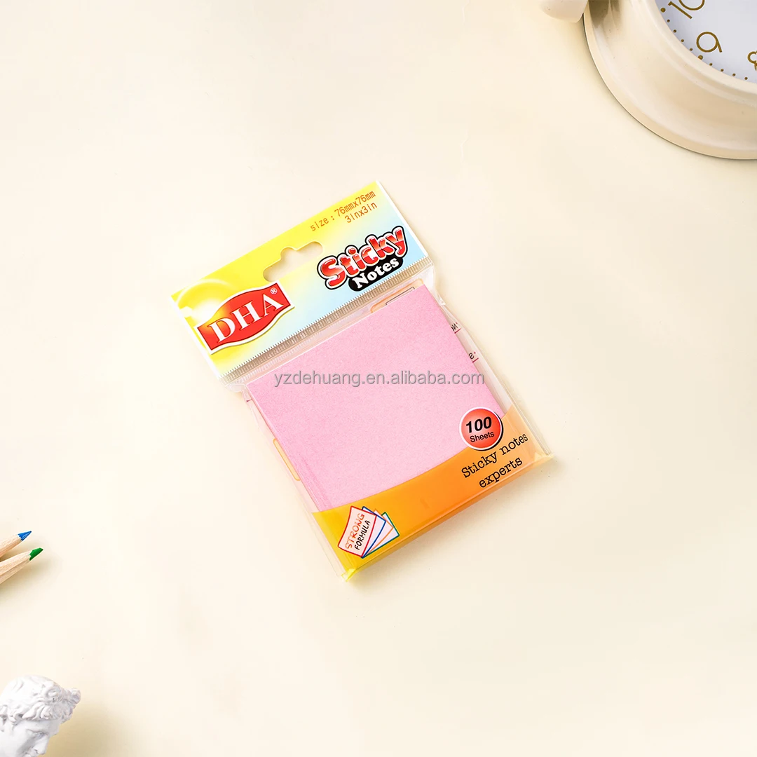 DHA 100 Pages Office Stationery Color Note Paper Convenient Paste Memo Pads Sticky Creative Can Tear Note Memo Pads