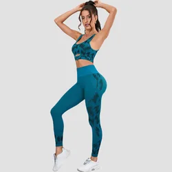 High Quality Activewear Seamless Pants High Waist Breathable Camouflage Women's Yoga Sets Fitness Women