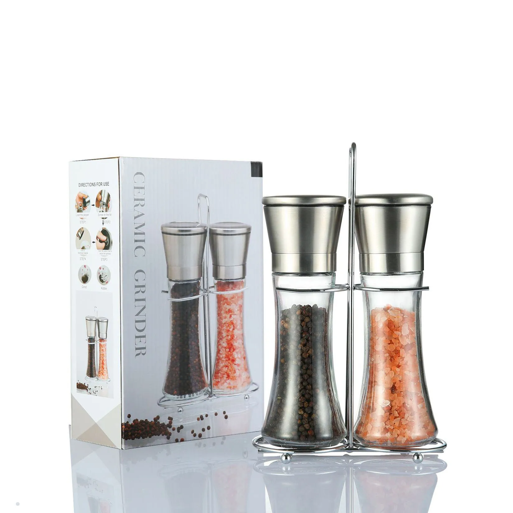 hot adjustable coarseness manual pepper grinders