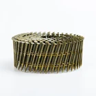 Nails Decoration Coated Coil Nails Yellow Coated Screw Coil Nails Used In Construction Decoration