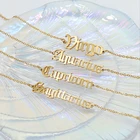 Wholesale Charm Name Bracelet Wholesale 18k Gold Plated Stainless Steel Zodiac Charm Bracelet Women