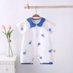 Hot Selling Fashion Baby Onesie Cotton Summer Short Sleeve Newborn Clothes Pajamas out Clothing