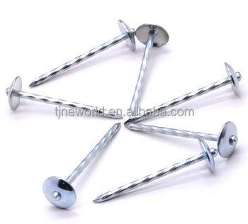 China Supplier galvanized umbrella head corrugated roofing nail