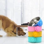 Sunflower Dog Colorful Sunflower Hanging Cage Bowl Detachable Suspended Stainless Steel Dog Bowl Fixed Dog Food Bowl