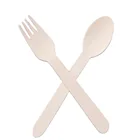 Ice Cream Spoon Eco-friendly Wooden Ice Cream Spoon Spork With Customized Logo Fish And Chip Fork