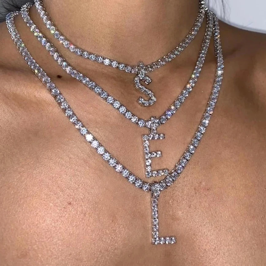 Hip Hop Jewelry Diamond Bubble Letter 