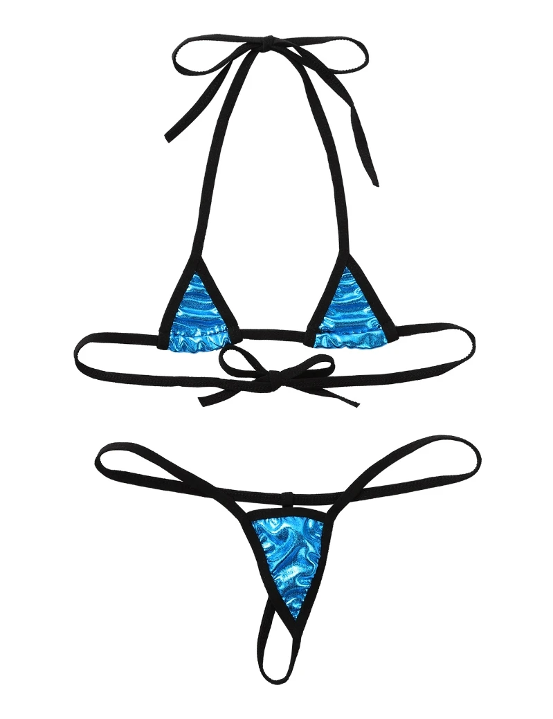 Micro Bikini Set Swimwear Halter Bra With Thong Lingerie Set High Quality Sexy For Women Adults