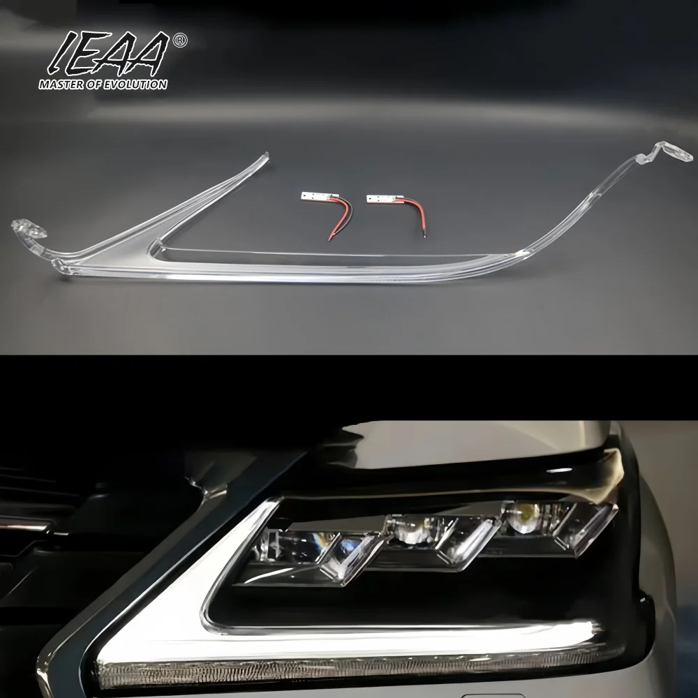 product fit for lexus lx570 2016 2019 led drl light guide strip headlight guide tube daytime running light-8