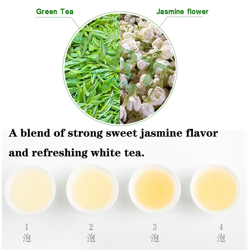 China Loose Leaf Organic Jasmine Silver Needle Tip  White Tea-