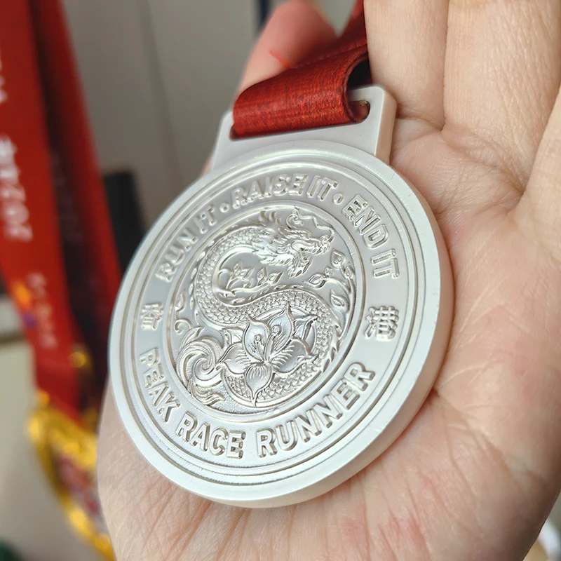 Custom Designed 3D Award Modern Style Zinc Alloy Sport Medals for 5k 10k Marathon Adventure Trail Running Finisher Medal supplier