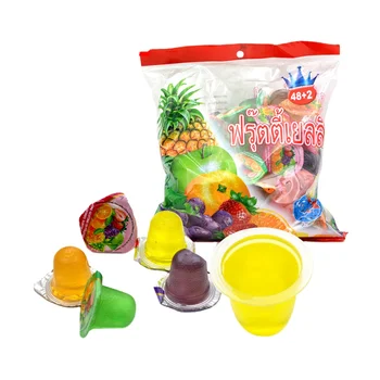 Jelly manufacturers wholesale halal sweet mini fruit jelly cup Pudding Jelly in bag