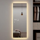 Mirror Home Full Length Dressing Mirror With Led Lights And Weather Display
