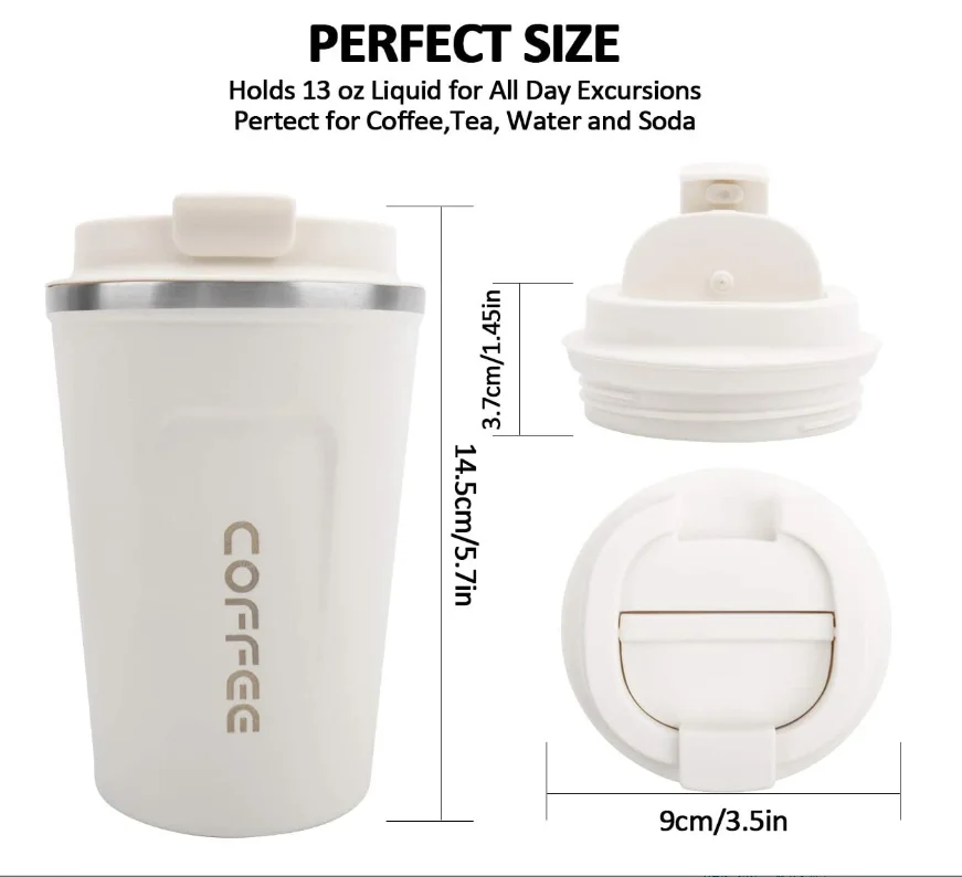Sublimation 12oz Double Wall Vacuum Insulated Stainless Steel Coffee Tumbler Travel Mug with Custom Logo