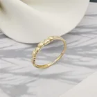 Ring Diamond Jewelry 14K Gold Ring Small Fresh Heart To Heart Yellow Gold Diamond Ring