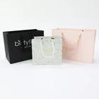Bags Silk For Wedding/ Light Pink Reusable Luxury Paper Bags With Silk Handle For Wedding/ Cosmetics Package