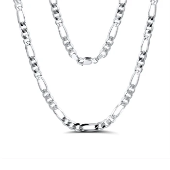 RINNTIN SC34 Men Thick Diamond-Cut Franco Chain 925 Hip hop Jewelry cadena de plata Sterling Silver Figaro Chain Necklace