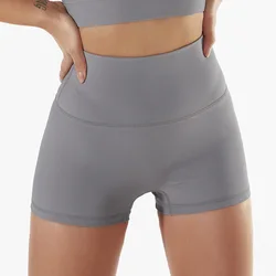short yoga pants girls Ladies butt lifting seamless short yoga wear tummy control ribbed workout biker shorts for Fitness