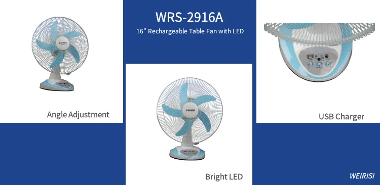 Table Fan, WEIRISI, WRS-2916A, 16", LED - detail 4