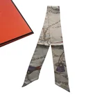 Scarf Printed Imitated Silk Hair Scarf Customize Women Head Tie Scarf Bag Scarf