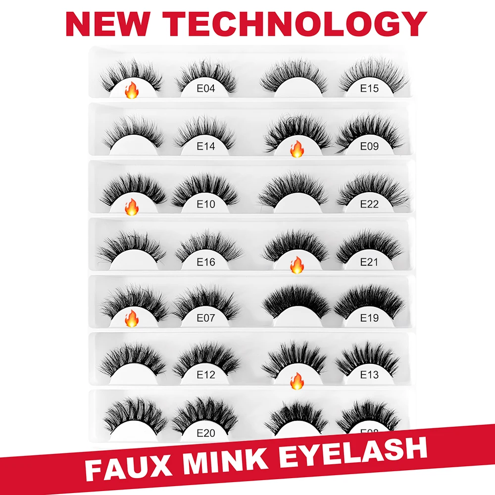 Wholesale Faux Mink Eyelash Private Label Synthetic Cruelty Free Vegan