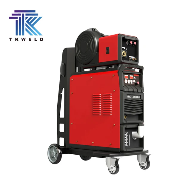 Heavy Duty Double Pulse Industrial 400 DP MIG TIG MMA Multi Function Welding Machine Welder with Trolly manufacture
