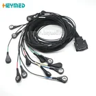SCSI MDR 20pin Connector 16 Lead Ecg/ekg Cable With Electrode Snap 4.0 IEC For Patiend Monitor