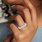 Diamond Ring Rings 18K Custom 7 White Blue Moissanite Diamond Ring