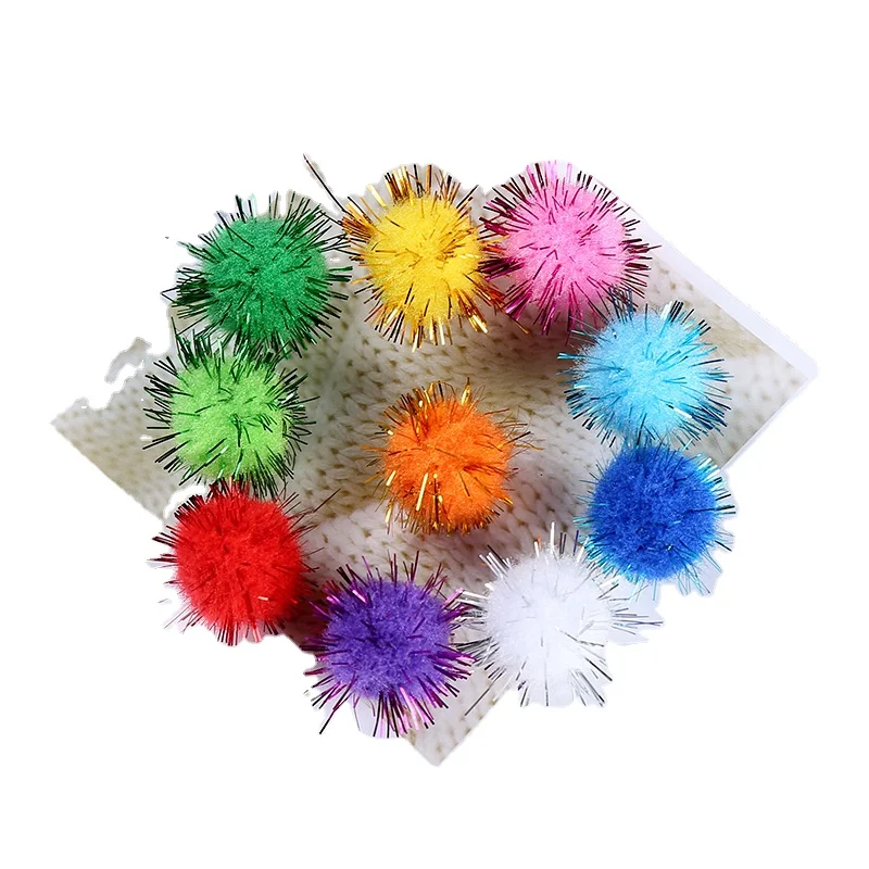 500 Fluffy Craft PomPoms Balls Mixed Colours Pom Poms xmas tinsel festive 10mm 