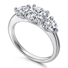 Luxury Sparkly Stone Zircon Silver Ring For Women Engagement Wedding Ring 2021