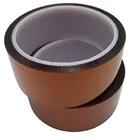 Black 33m Double Coated Amber Black Silicone Adhesive Film Insulation Polyimide Tape EDS For PCB LCD Cable