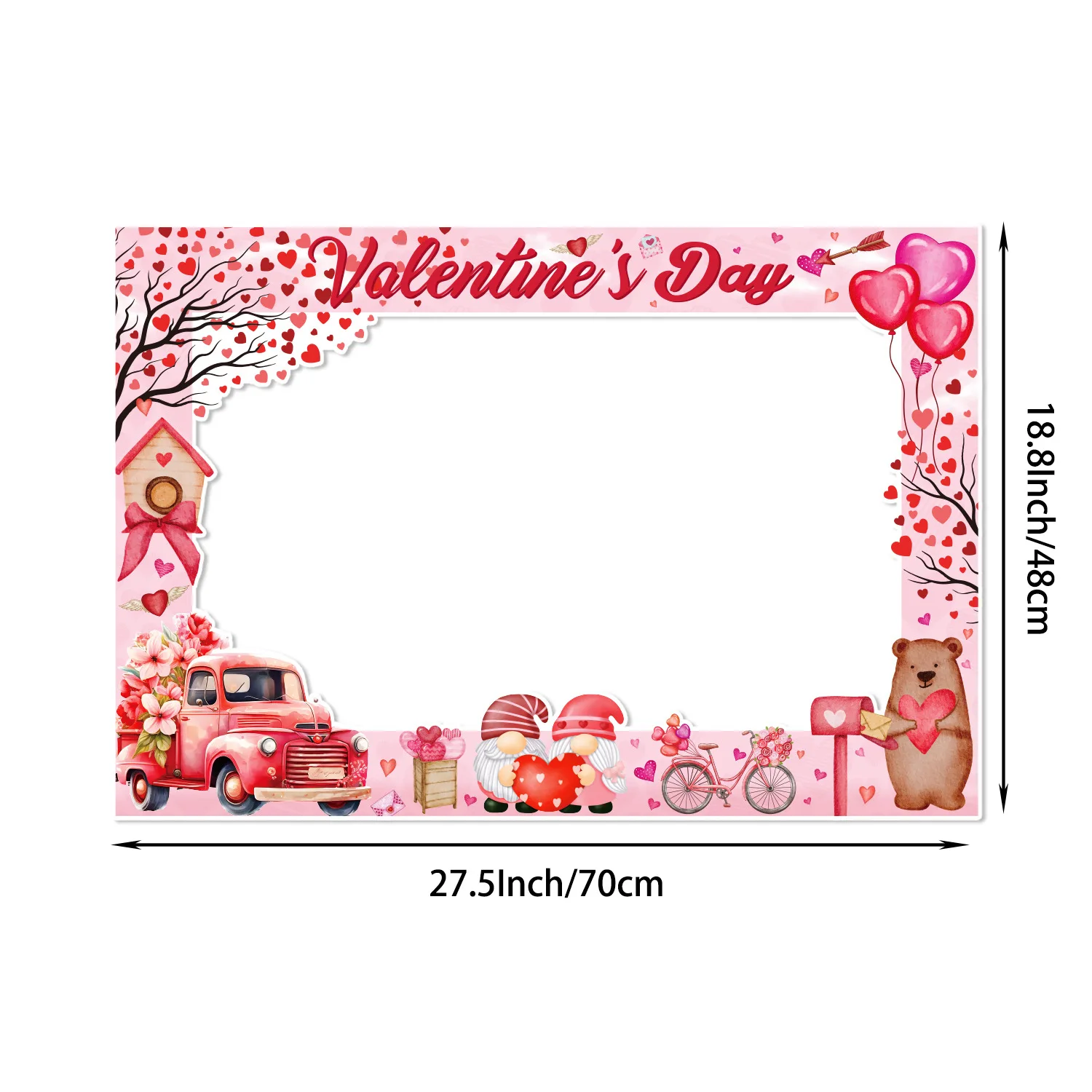 Valentine's Day theme Paper props Photo frame party decoration supplies