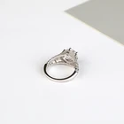Wedding Ring White Engagement Diamond Wedding Ring 925 Sterling Silver Custom White Gold Wedding Diamond Couple Ring
