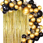 Decorations Decoration OurWarm Eid Mubarak Decorations Black Light Party Background Balloon Garland Kit Party Decoration