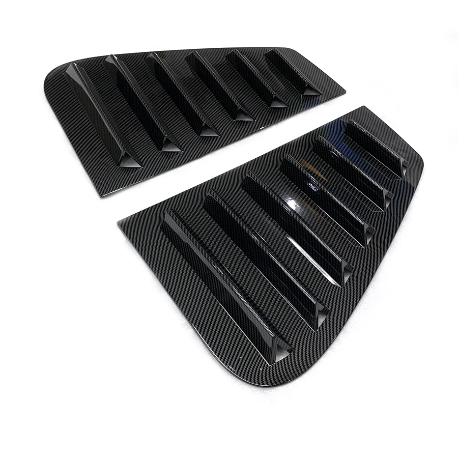 product auto exterior accessories abs carbon fiber rear windows louvers for volkswagen vw golf 4 vent scoop cover trim window blinds-5