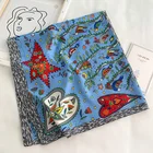 Scarf Designer Printed Scarf Custom Graffiti Printing Silk Scarf Pattern Print Square Silk Scarf Women Designer Silk Scarf