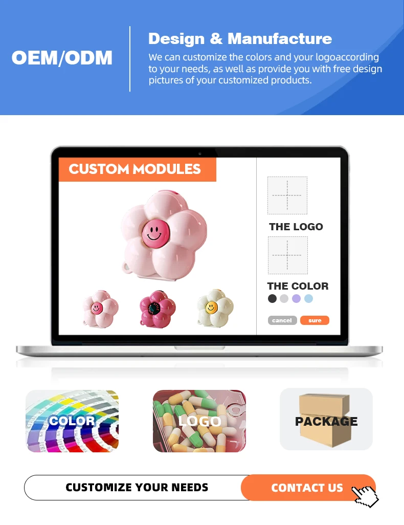 Wannuo Mini Storage Box Portable Mini Pill Organizer Easy To Carry Pill Storage Box For Pill Storage factory