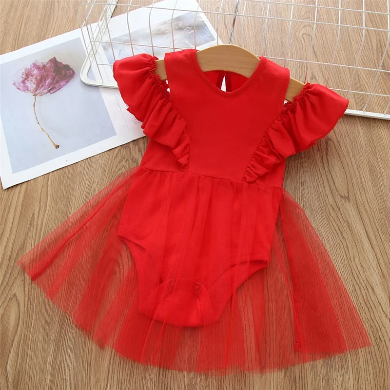 Vestido De Algodón Informal Para Rojo Nacido,Verano - Buy Vestidos De Bebé,Bebé Mameluco Rojo,Vestido Para Bebé Niña Product on Alibaba.com