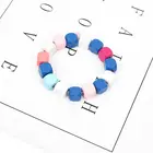 10mm Beads 10mm Multicolor Square Wood Beads Bulk Wood Beads Colored With 3mm Large Hole