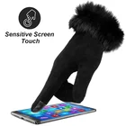 Gloves Ozero New Fashion Fur Winter Warm Driving Hand Gloves Cashmere Lined Touchscreen For Women .