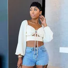 Jeans Summer New Style Solid Color Back Strap Elastic Slim Denim Shorts Women Jeans