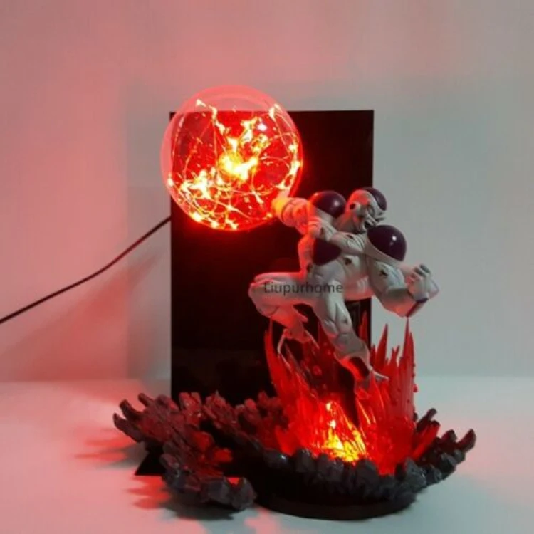 2018 Anime Dragon Ball Z Lamp Son Goku Spirit Bomb Figure LED Light Xmas Gifts 