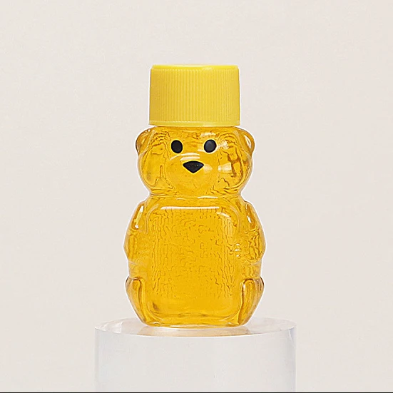 product 60ml cartoon bear bottle pet transparent mini sample   exquisite honey bottle plastic pet bottle  with screw lid-28