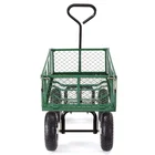 Cart Steel Garden Trolleys Cart Large Mesh Rolling Garden Cart Steel Wagon Cart Hand Trolley