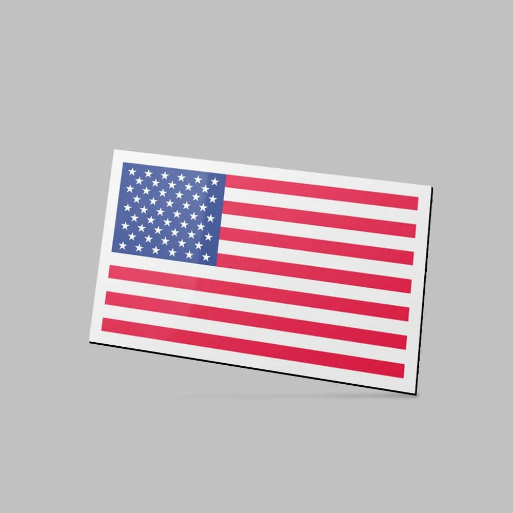 Custom Die Cut Magnetic Vehicle Bumper Decal American Flag Advertising Removable Optional Sign Bumper Car Magnet Sticker
