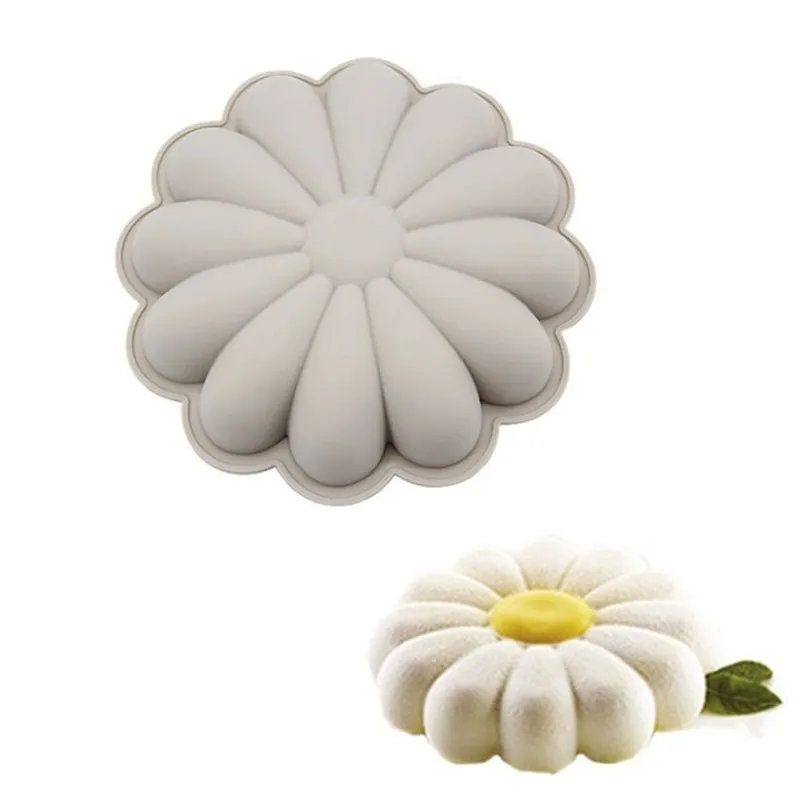 High Quality Sun Flower Shape Silicone Resin Mold for Mousse Cake Silicone Baking Pans Cake Tool Decorating Mould